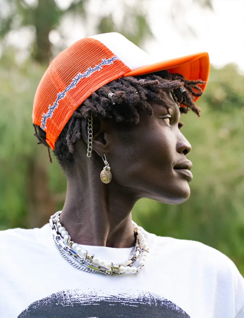 FUNNEL WEB TRUCKER HAT - ORANGE