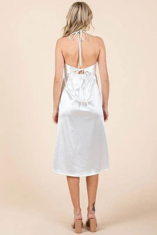 Geegee Plus Satin Slip Dress