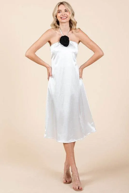 Geegee Plus Satin Slip Dress