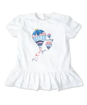 Girls Graphic Peplam Top