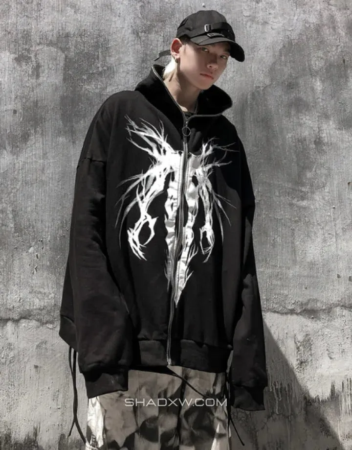 Grunge black hoodie