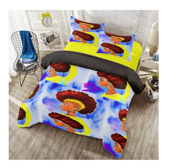 Grunge Fro Four-piece Duvet Cover Set