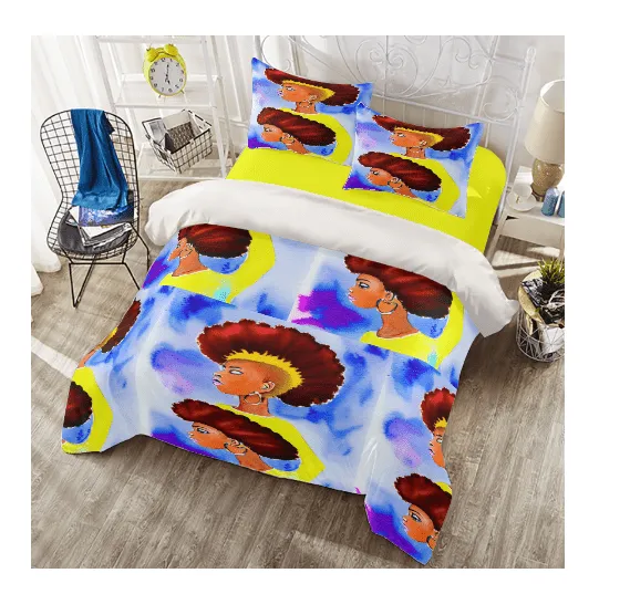 Grunge Fro Four-piece Duvet Cover Set