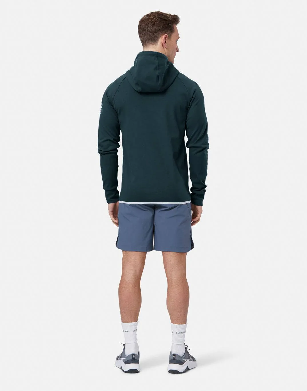 Gym Coffee Chill Zip Hoodie (Mens) - Moss Green