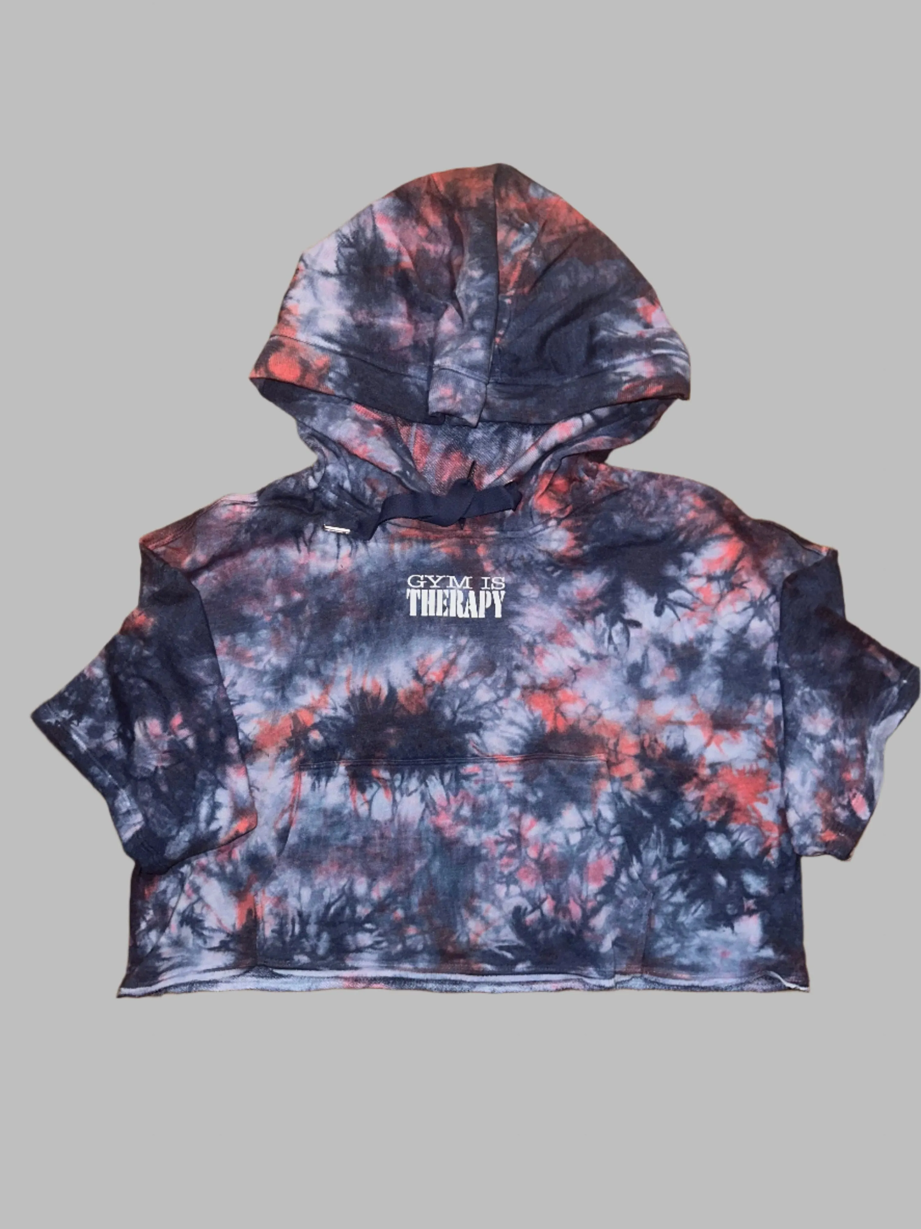 Gym Is Therapy Oversized Anemone Tie-Dye Hoodie