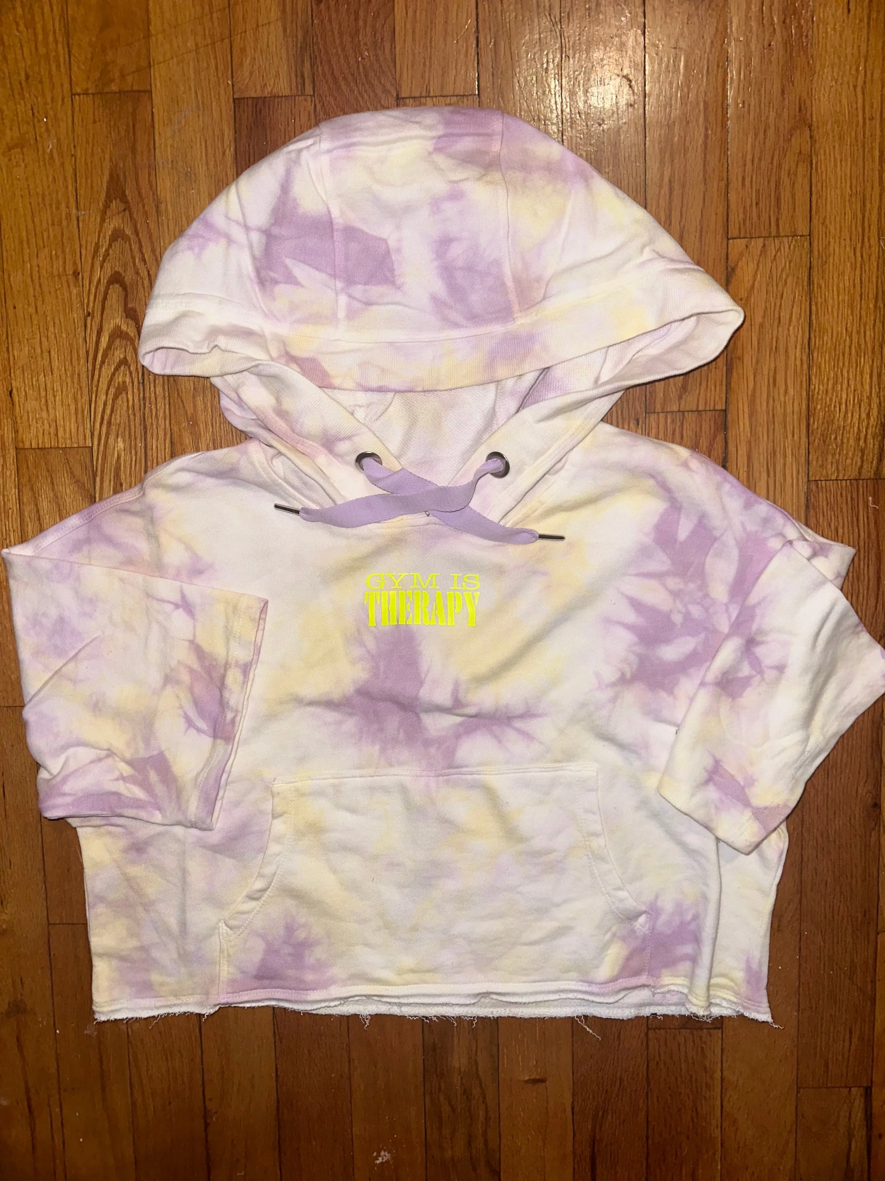 Gym Is Therapy Oversized Anemone Tie-Dye Hoodie