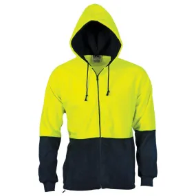 Hi Vis 2 Tone Full Zip Fleece Hoodie