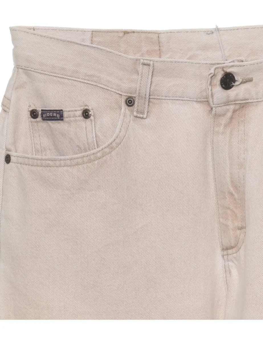 High Waist Tapered Lee Ivory Jeans - W31 L31