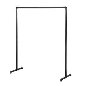 Industrial Freestanding Pipe Clothing Rack 180X150cm-Black