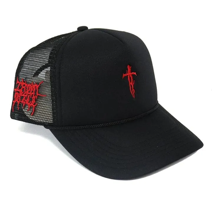 Ironwilled Grunge Trucker Black/Red