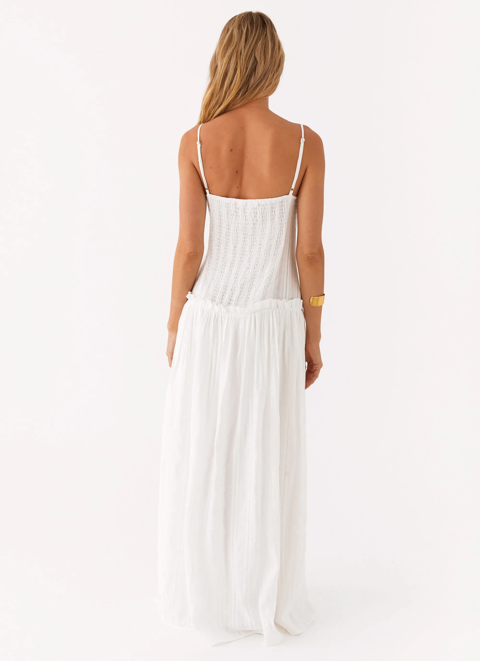 Jacinda Drop Waist Maxi Dress - Ivory