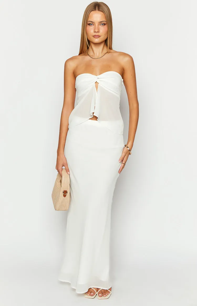 Jacqulin White Maxi Skirt