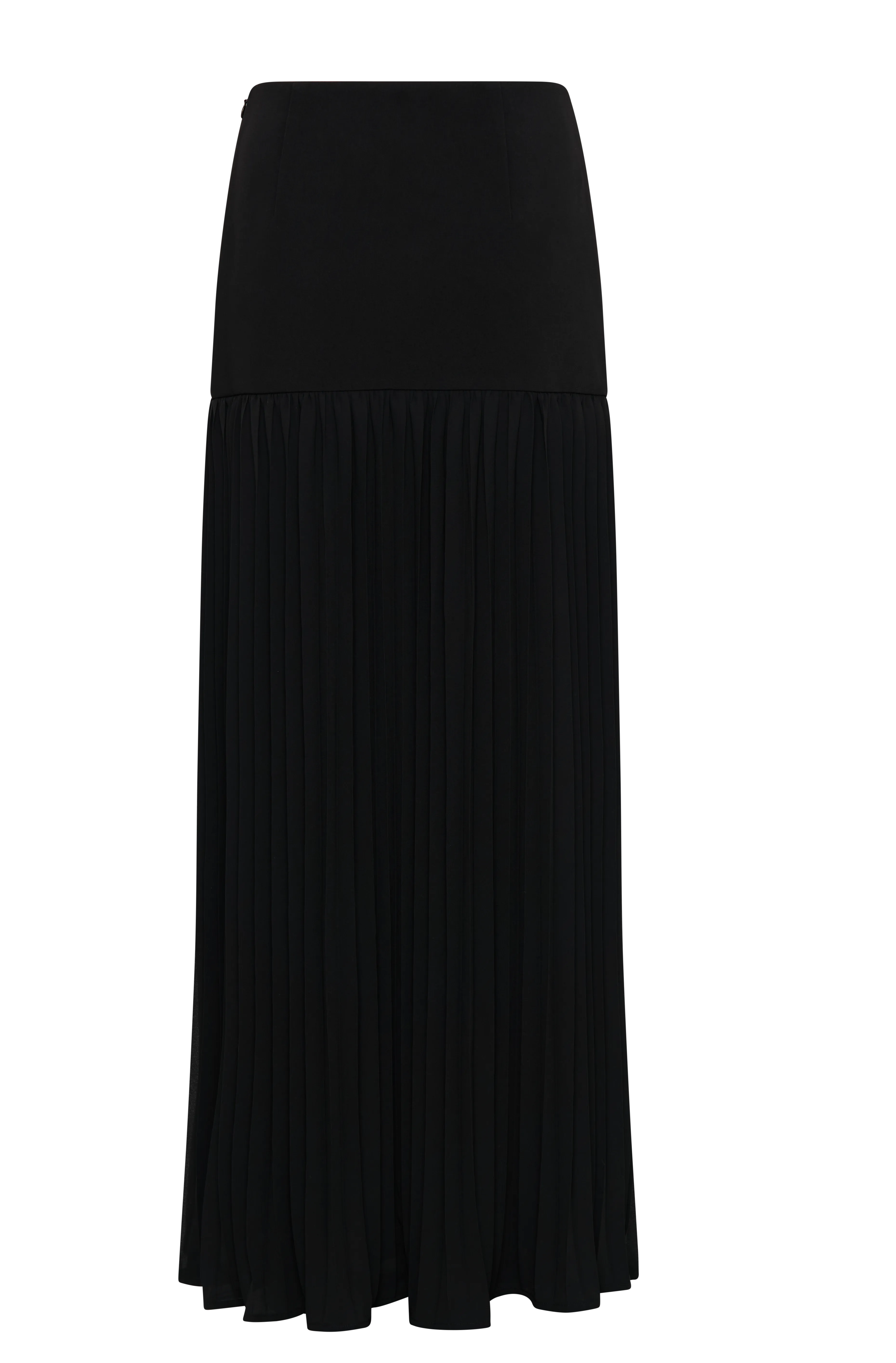 Jillian Pleated Maxi Skirt - Black