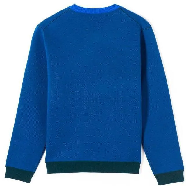 KENZO Intarsia Eye Sweater, French Blue