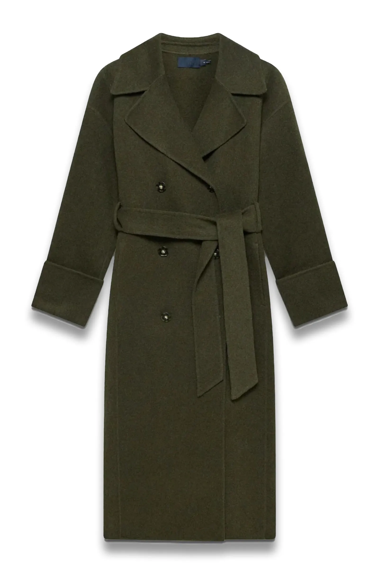 Khaki Wool Trench Coat