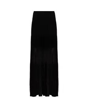 Knit Maira Long Skirt - Black