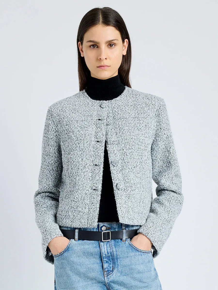 Lea Boucle Jacket in Alabaster