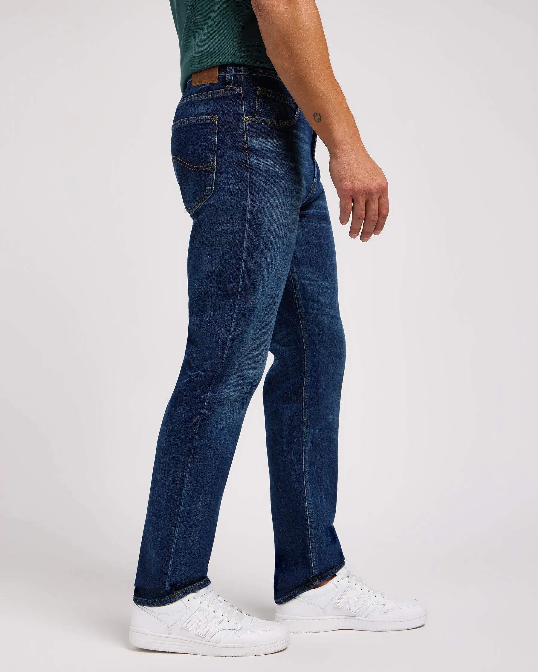 Lee West Relaxed Straight Mens Jeans - Silver Lake