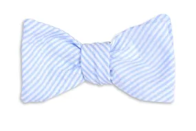 Light Blue Seersucker Stripe Bow Tie