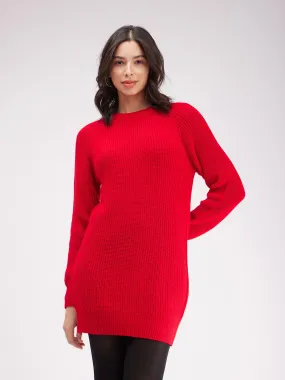 LivSoft Pearl Knit Tunic Sweater - Red