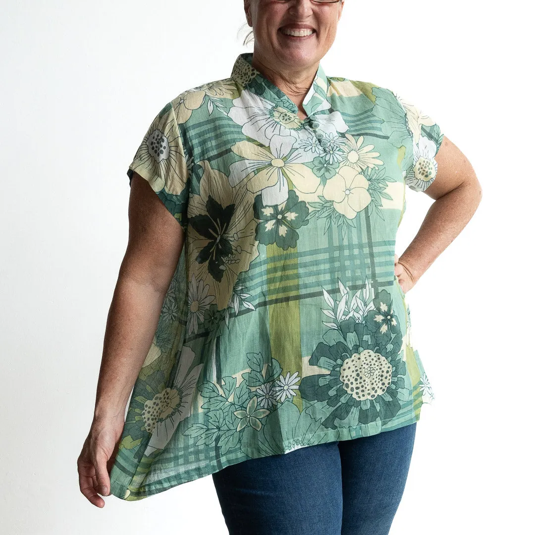 Loose Fit Cotton Tunic Top by KOBOMO - Petal and Plaid