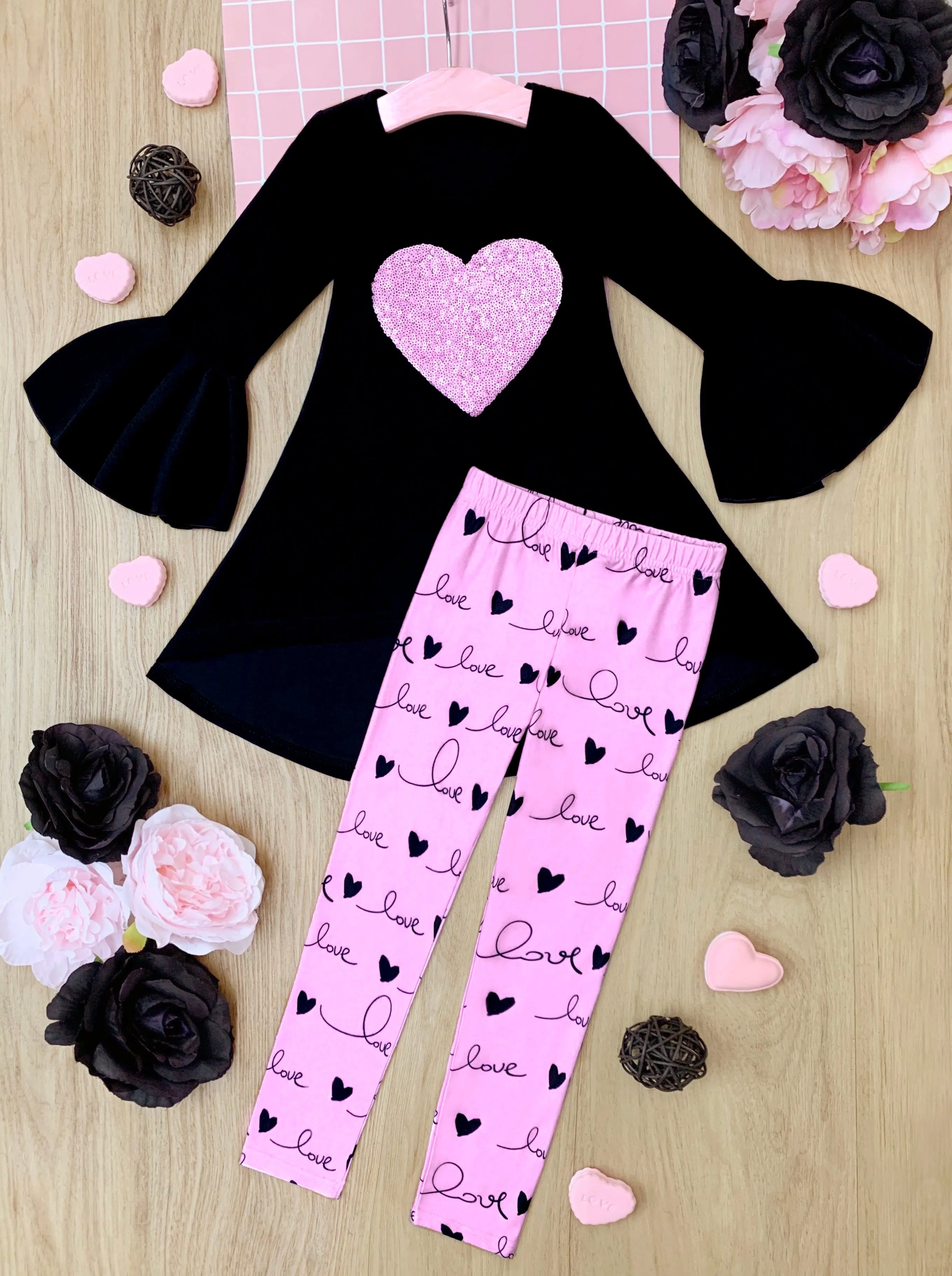 Love Is In The Air Hi-Lo Tunic and Legging Set