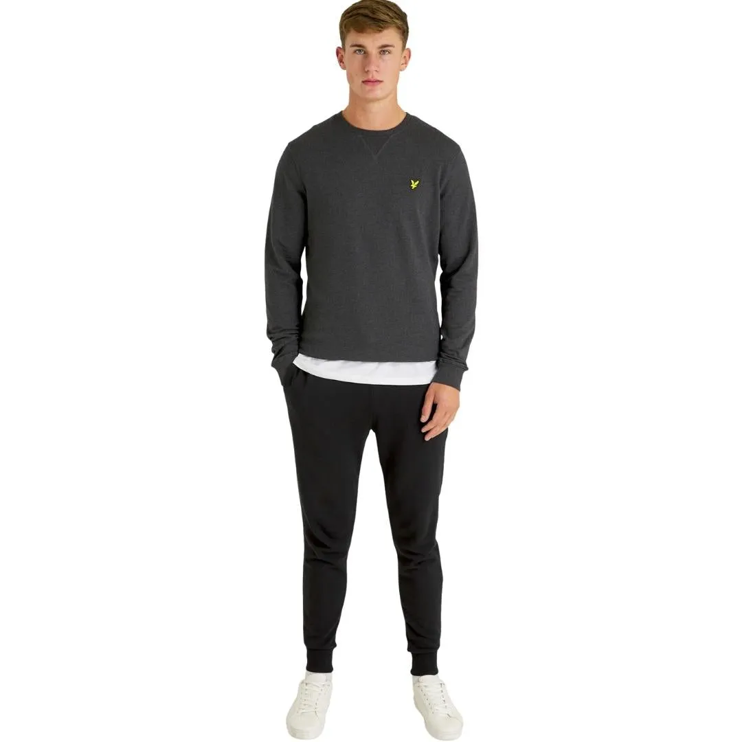 Lyle & Scott Branded Charcoal Marl Pull-over Jumper