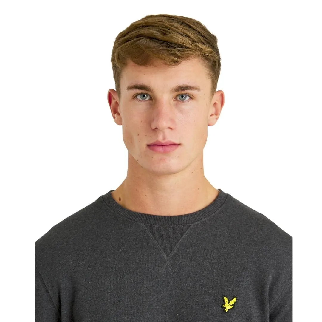 Lyle & Scott Branded Charcoal Marl Pull-over Jumper