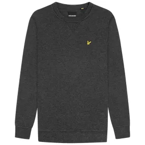 Lyle & Scott Branded Charcoal Marl Pull-over Jumper