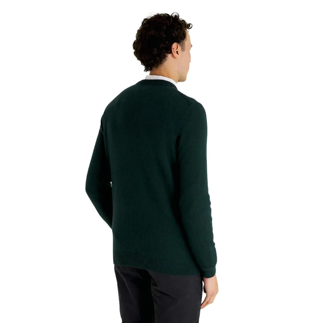 Lyle & Scott Crew Neck Lambswool Dark Green Blend Jumper