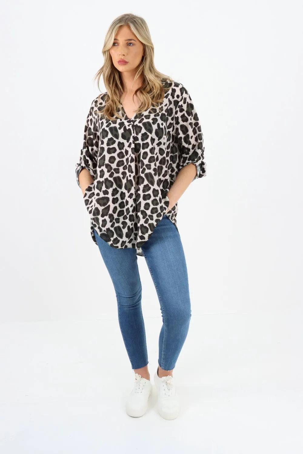 Made In Italy Animal Print Top