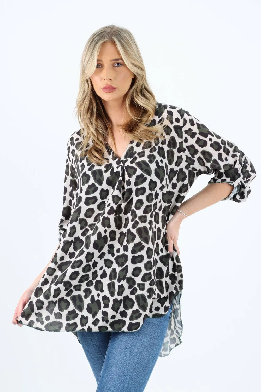 Made In Italy Animal Print Top