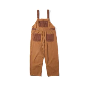 Man Fall Outfits Cargo Pants Retro Patchwork Suspender Pants Vintage Two-Sided Wear Couple Loose Straight Cargo Pants