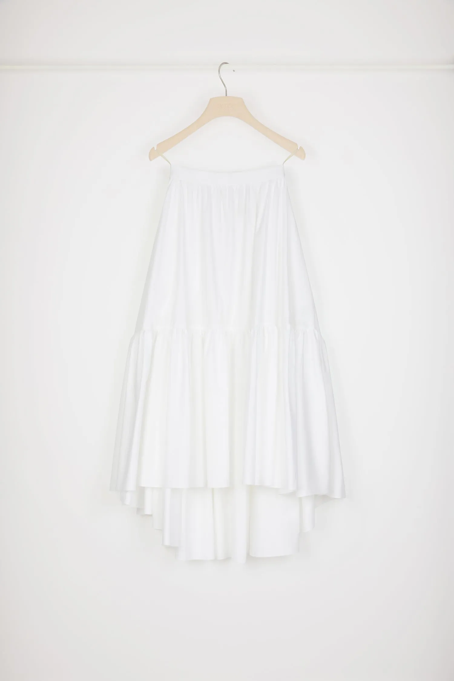 Maxi tiered skirt in organic cotton