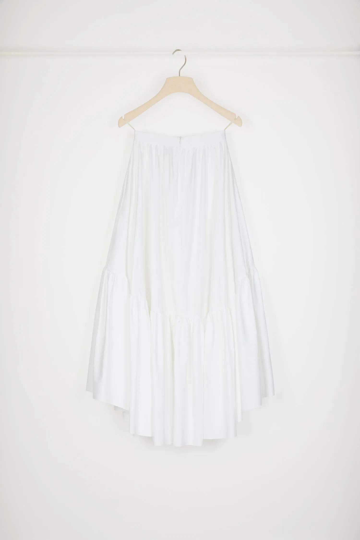 Maxi tiered skirt in organic cotton