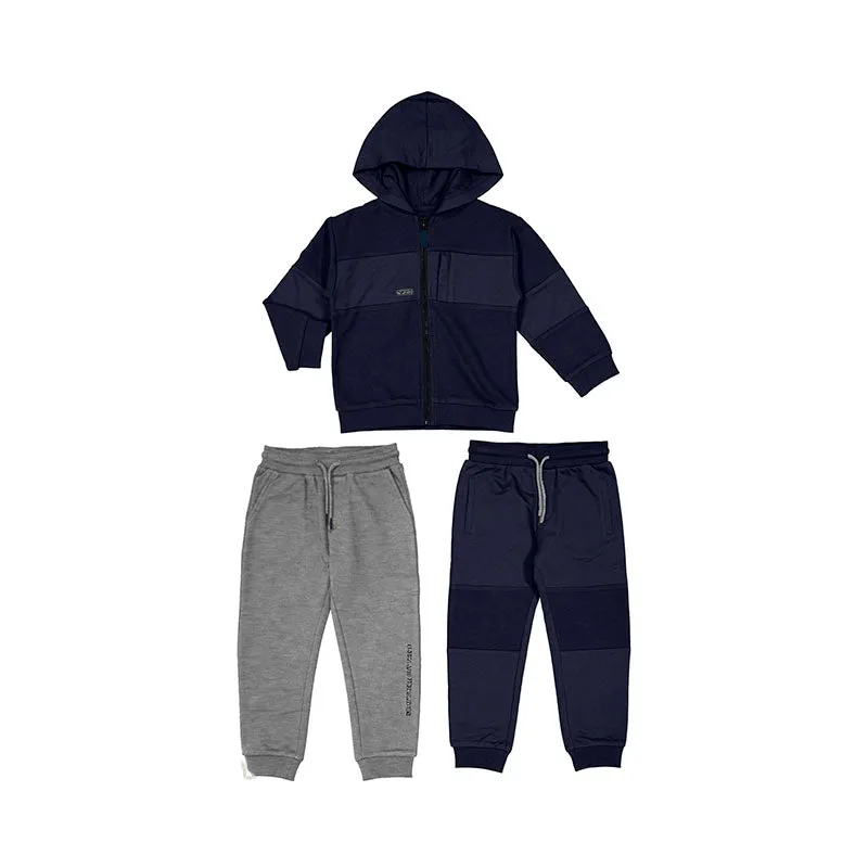 Mayoral Boys Navy & Grey Tracksuit Set