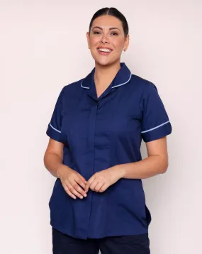 Memory Women's Classic Healthcare Tunic - Navy / Pale Blue