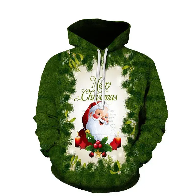 Men's And Women's Fashion Casual Printed Sports Off Hoodie Christmas Sweater pullover sweatshirt