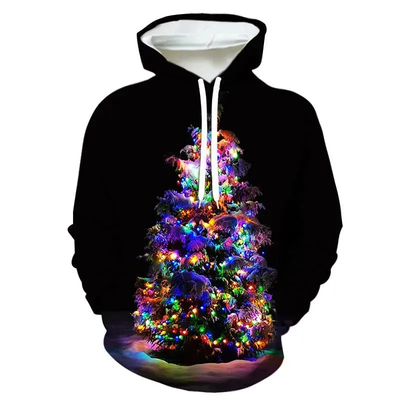 Men's And Women's Fashion Casual Printed Sports Off Hoodie Christmas Sweater pullover sweatshirt