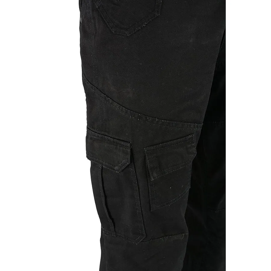 Men’s Armored Black Cargo Jeans Reinforced w/ Aramid® by DuPont™ Fibers