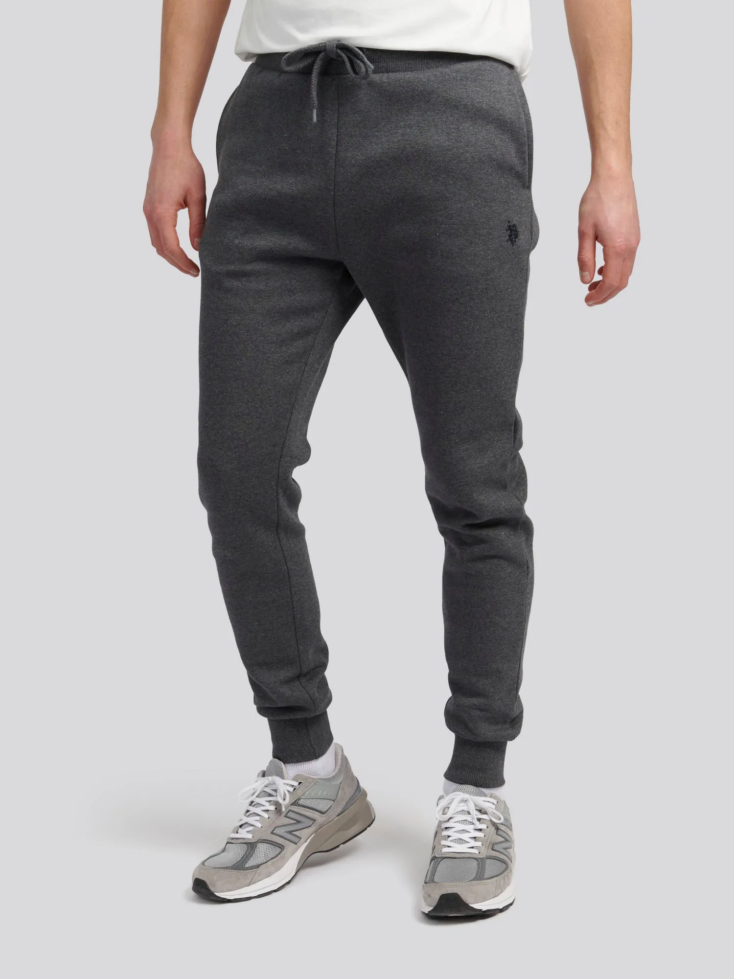 Mens Fleece Joggers in Charcoal Grey Marl