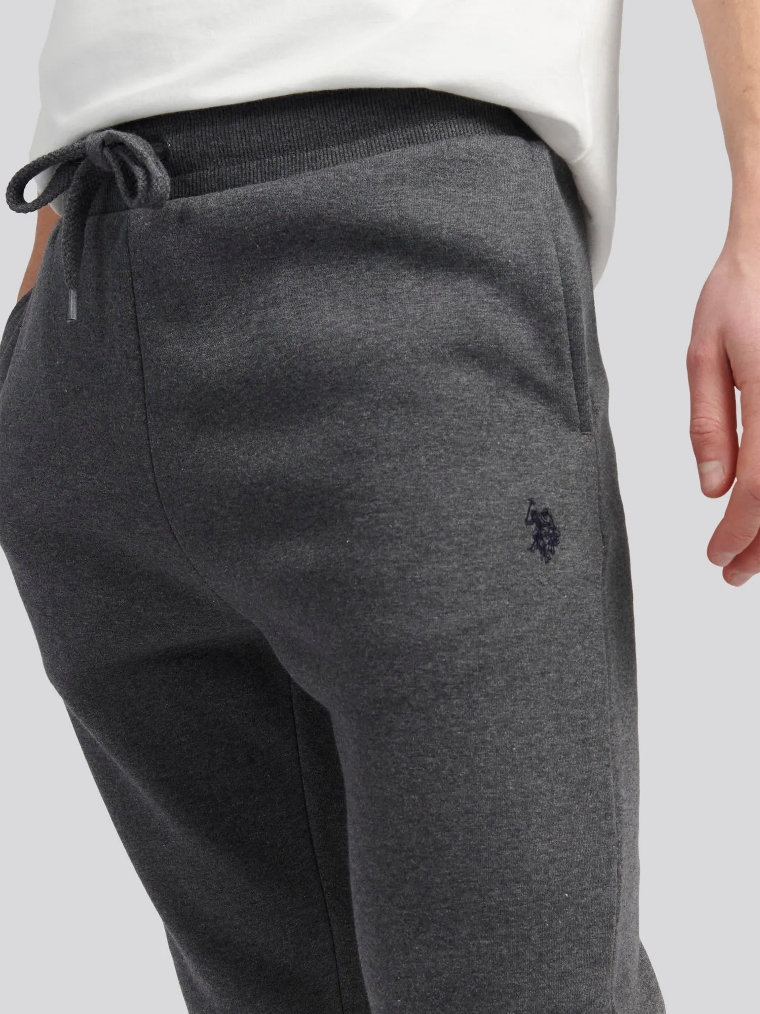 Mens Fleece Joggers in Charcoal Grey Marl