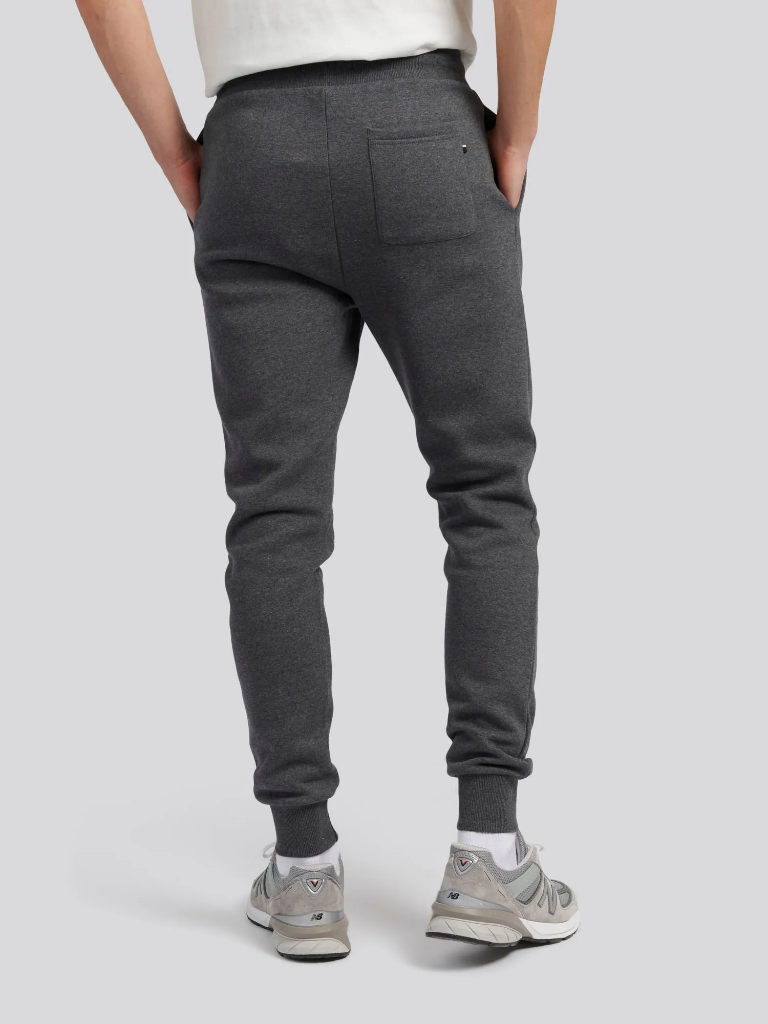 Mens Fleece Joggers in Charcoal Grey Marl