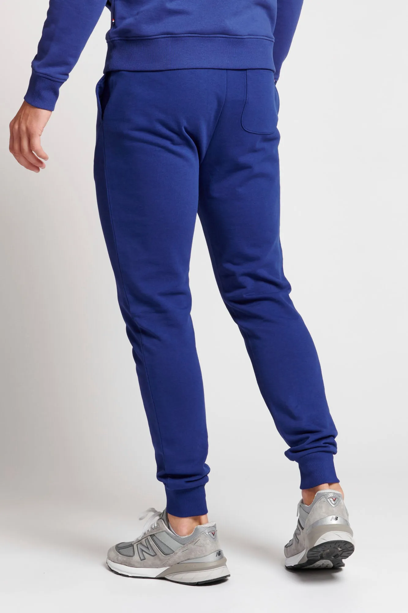 Mens Stacked Joggers in Blue Print