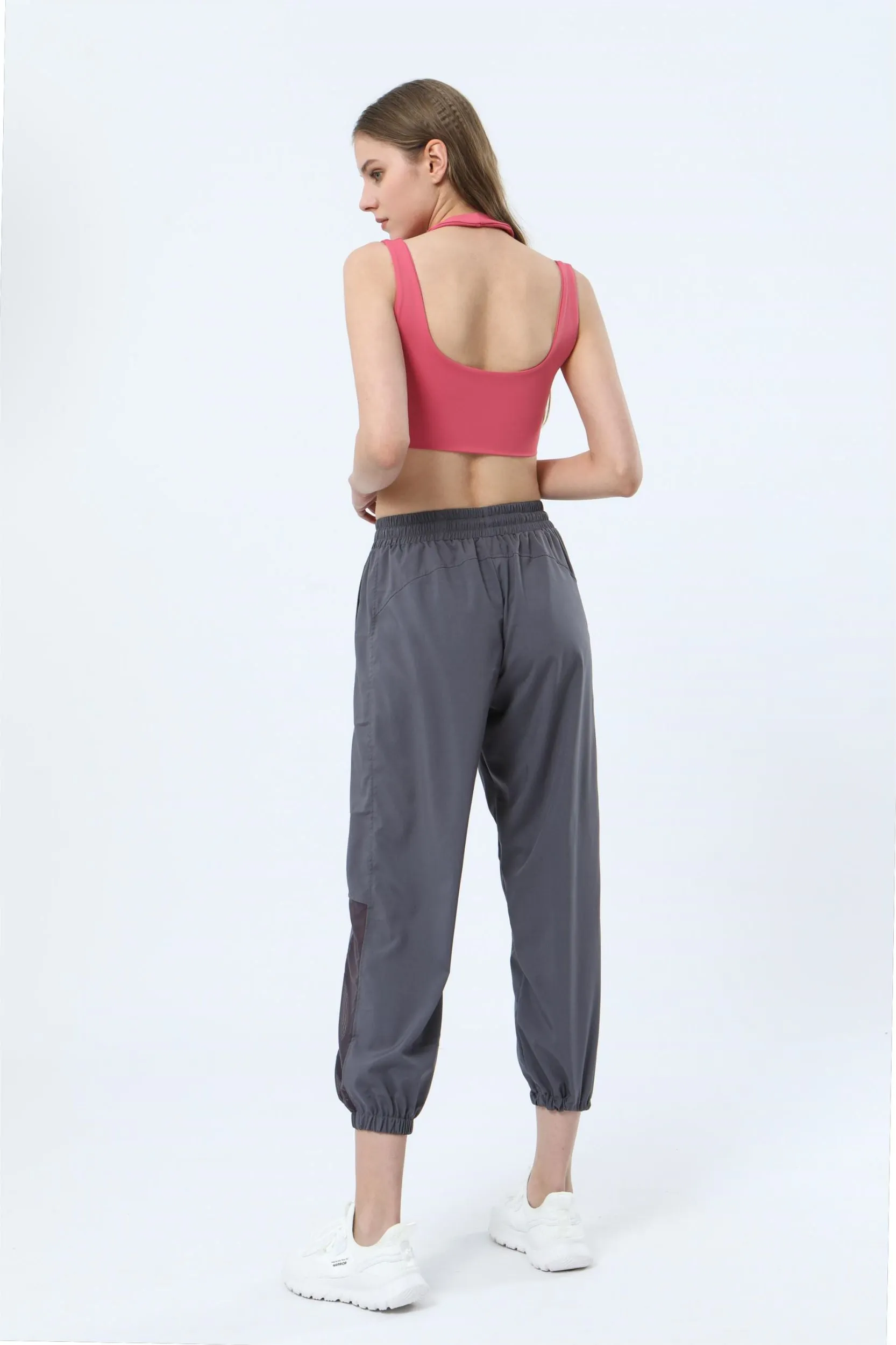 Mesh Panel Jogger Pants