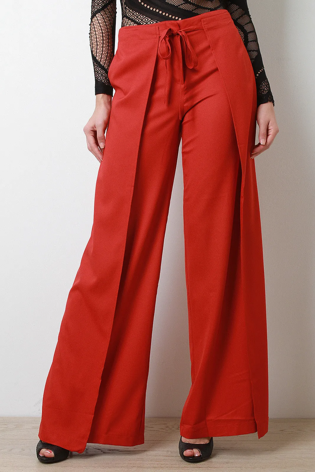 Mid Flap Palazzo Pants