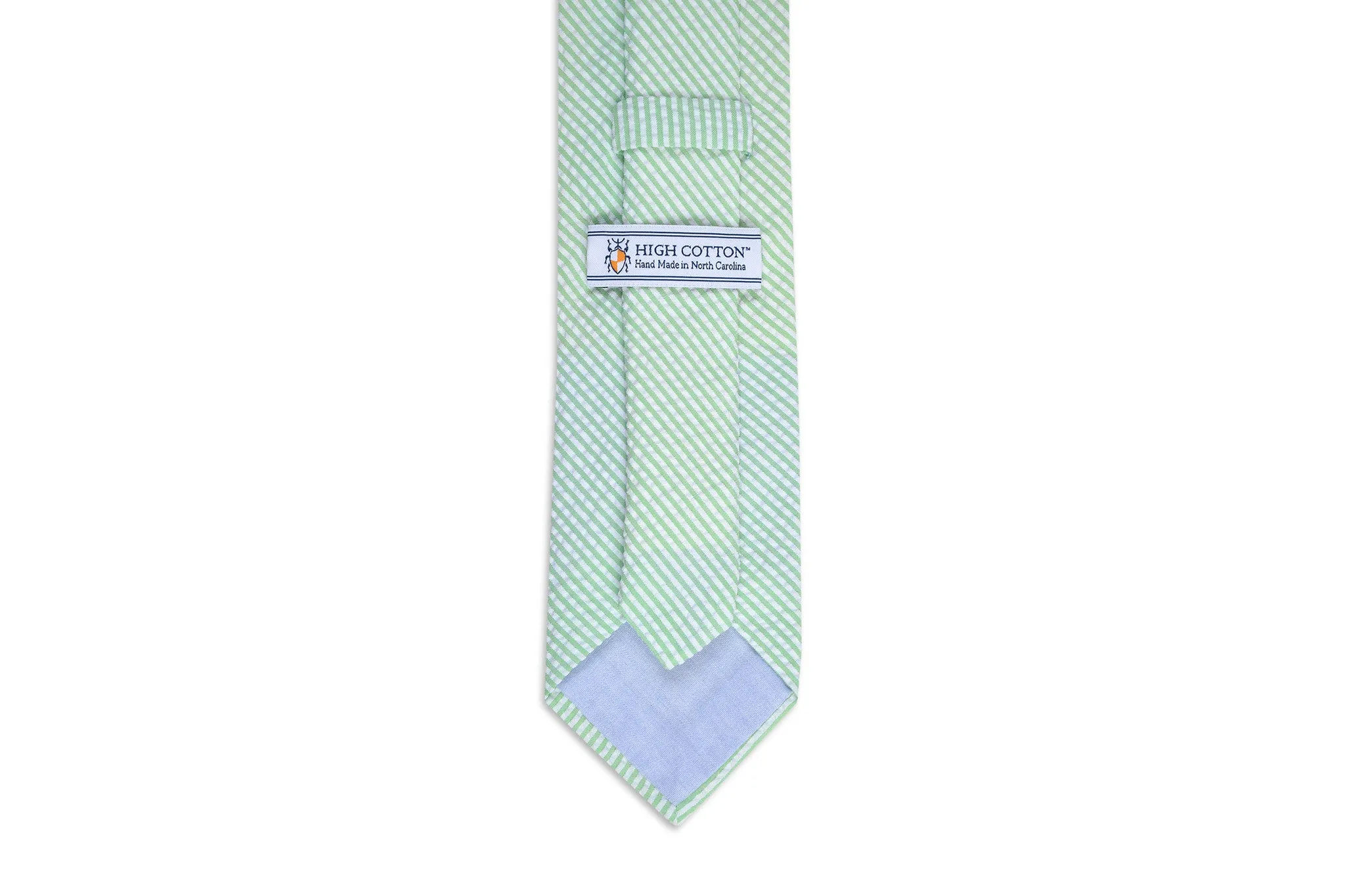 Mint Green Seersucker Stripe Necktie