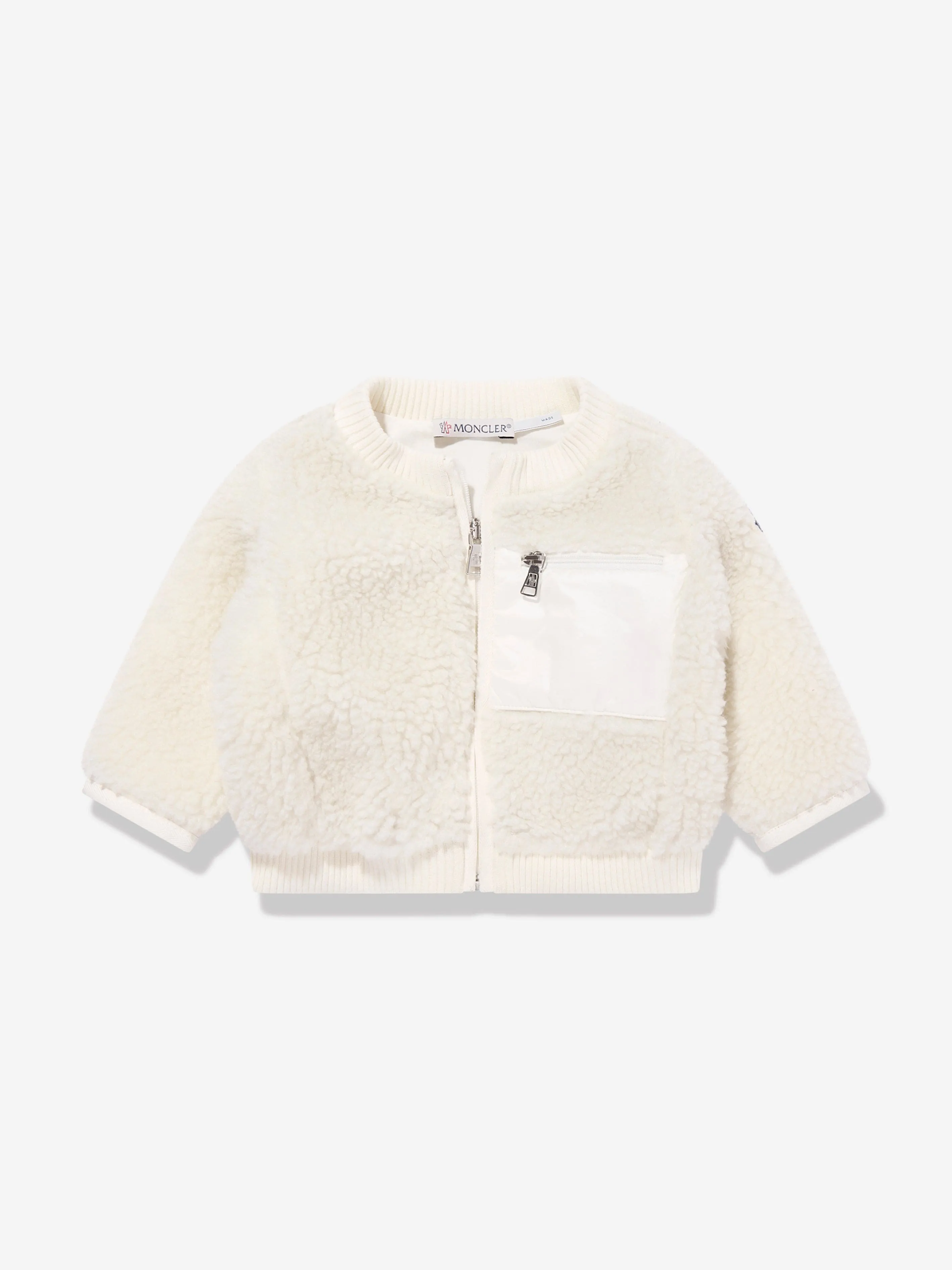 Moncler Enfant Baby Teddy Fleece Tracksuit in Ivory