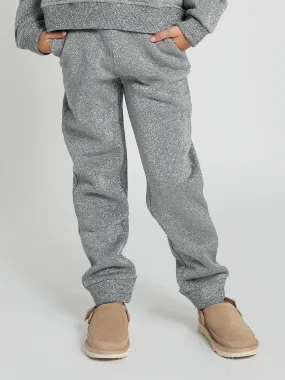 Monnalisa Girls Bow Joggers in Grey