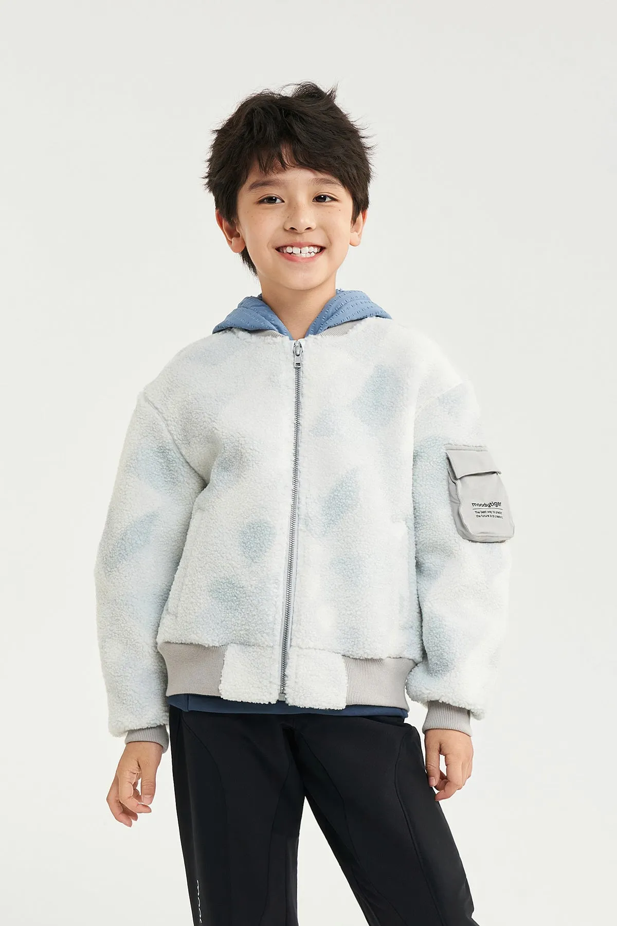 Mosaic Sherpa Baseball Jacket